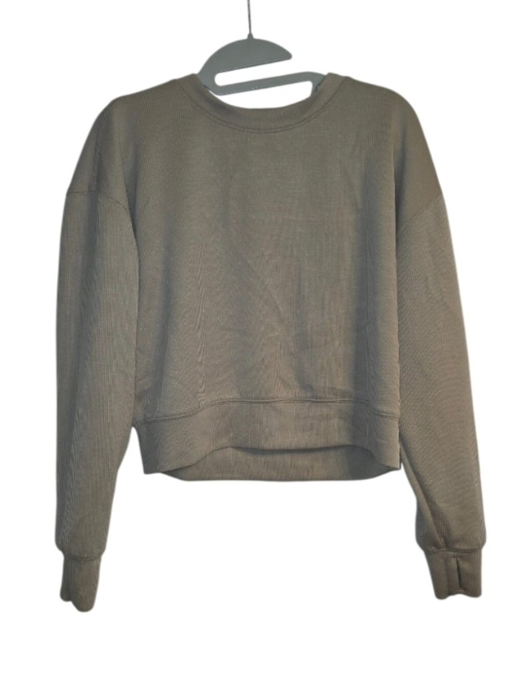 Danskin Crew Neck Pullover Crop Sweatshirt Top Long Sleeve XS